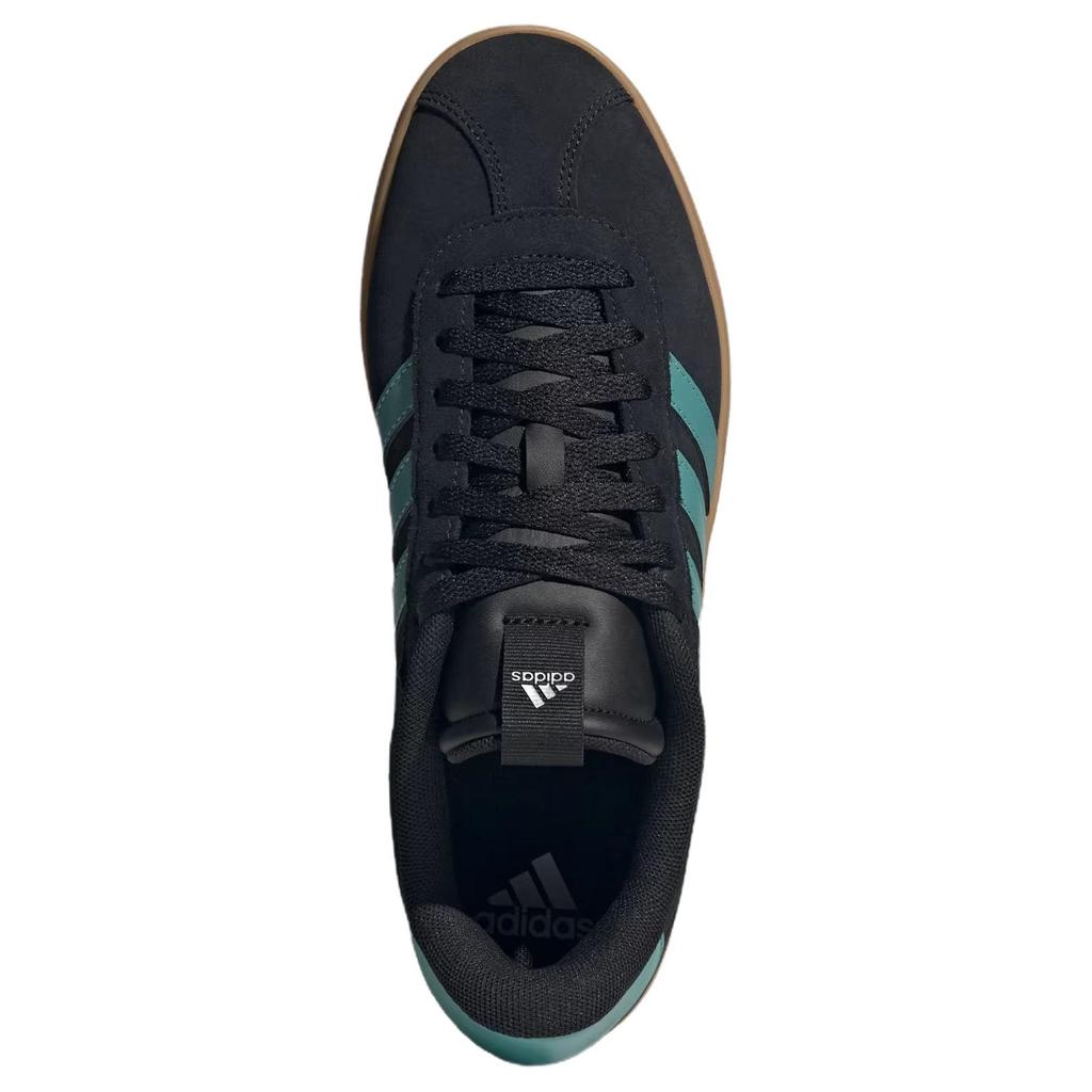 Adidas VL Court 3.0 Comfortable Versatile Non-Slip Durable Low-Top Skate Shoes Men Sneakers Black Teal JR8653