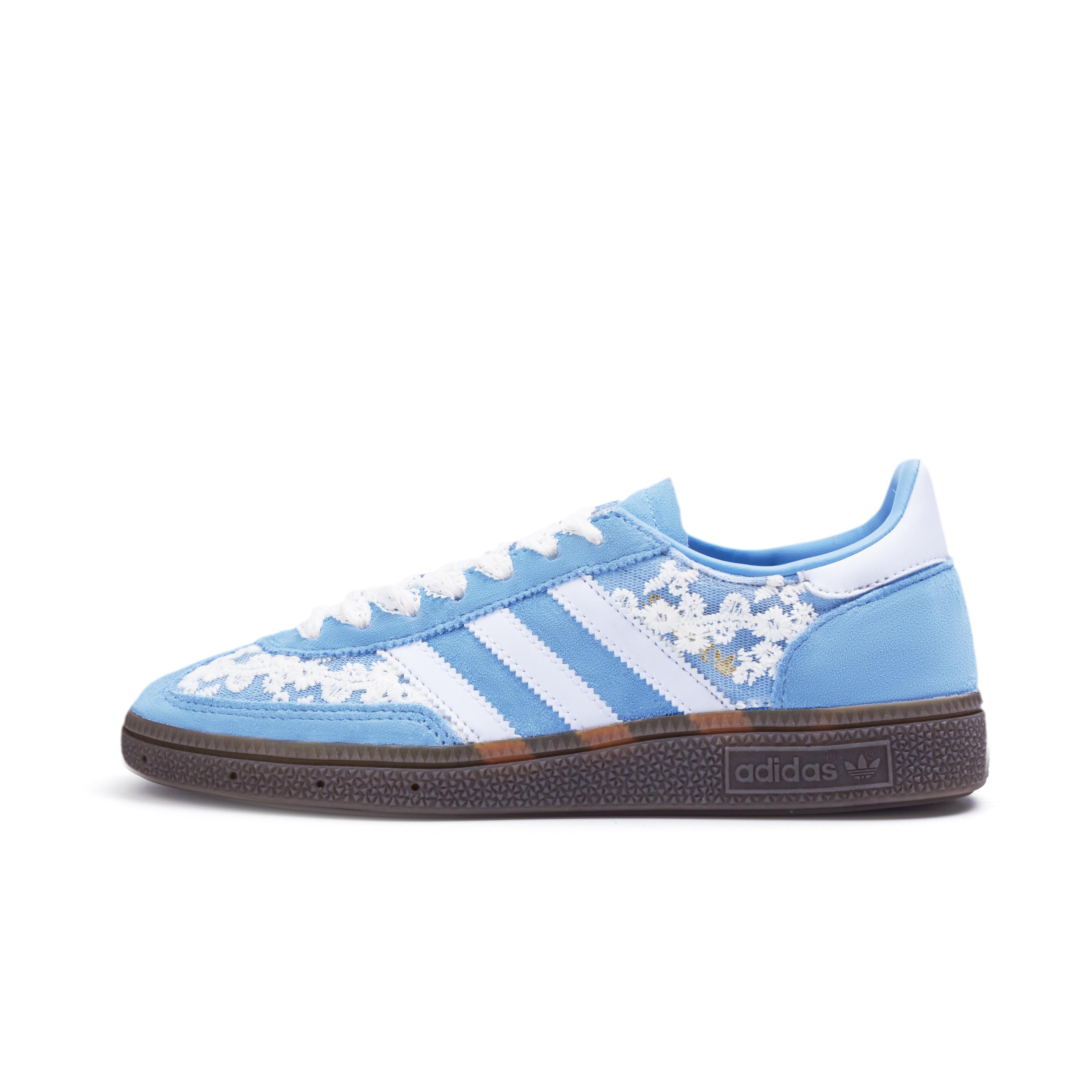 

Adidas Originals Handball Spzl Slip Resistant Abrasion Resistant Low top Skateboard Shoes Unisex Blue White BD7632(Team746-) 41⅓