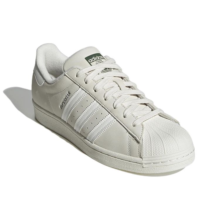 Adidas Superstar Off White Dark Green Unisex Sneakers HQ8926