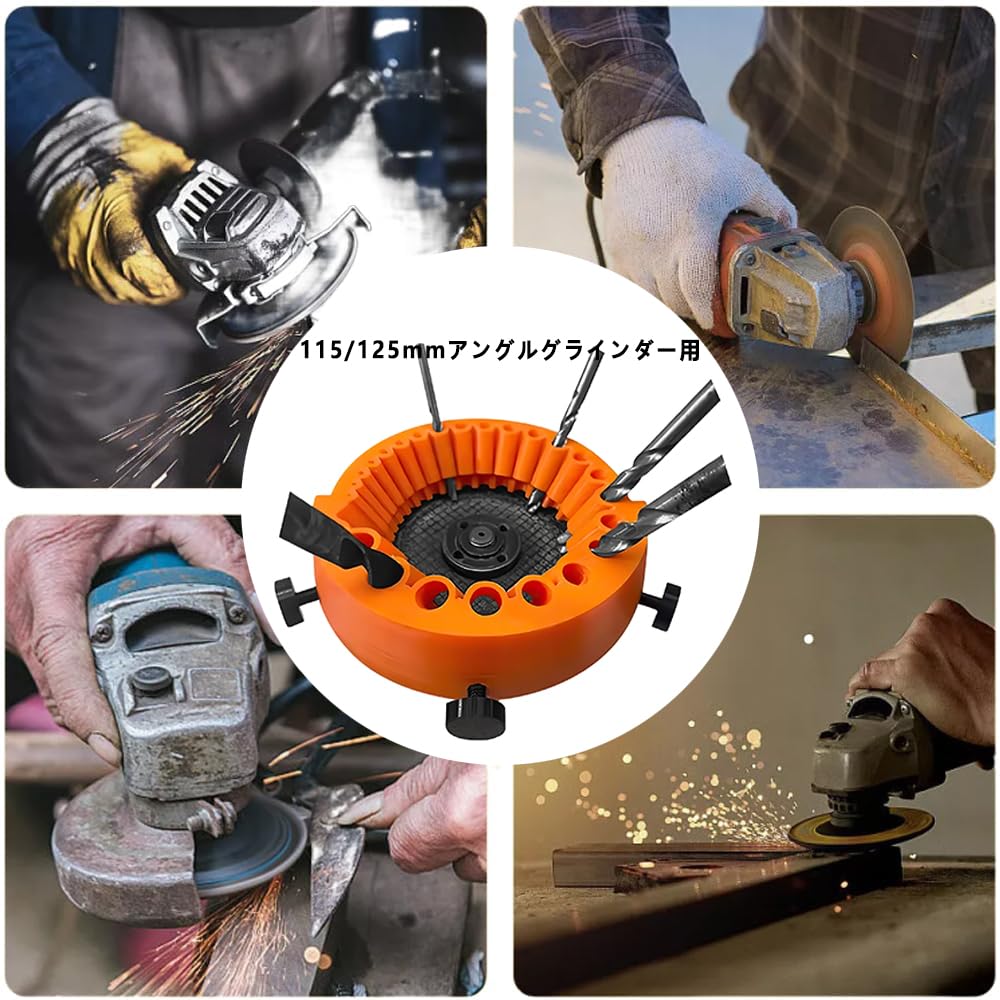 Portable Multipurpose Drill Bit Handheld Drill Bit Sharpener for Angle Grinders Fits Older Drill Bits from 2mm to 13mm Diameter 1-Piece Sharpener,