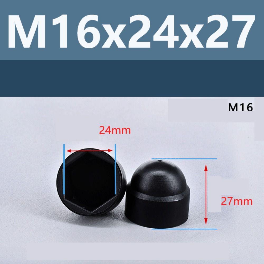 20pcs 24mm / 0.94" Dome Bolt Nut Protection Cap Covers PE Plastic Hexagonal Dome Protective Cap