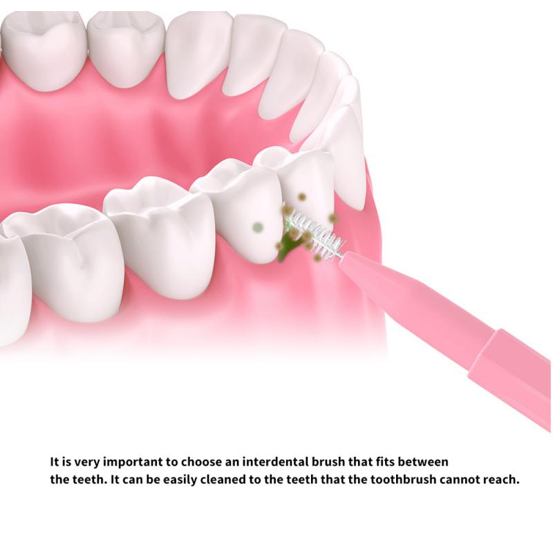 30 Stück I-förmige Interdentalbürste Denta Floss Interdentalreiniger Kieferorthopädische Zahnbürste Zahnstocher Mundpflege-Werkzeug