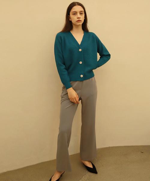 DAMAGE MNEMONIC Banding Bootcut Gray Pants