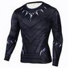 Spring and Autumn Round Neck 3D Superhero Series Printed Top Fashionable Casual Long Sleeved Men's T-shirts