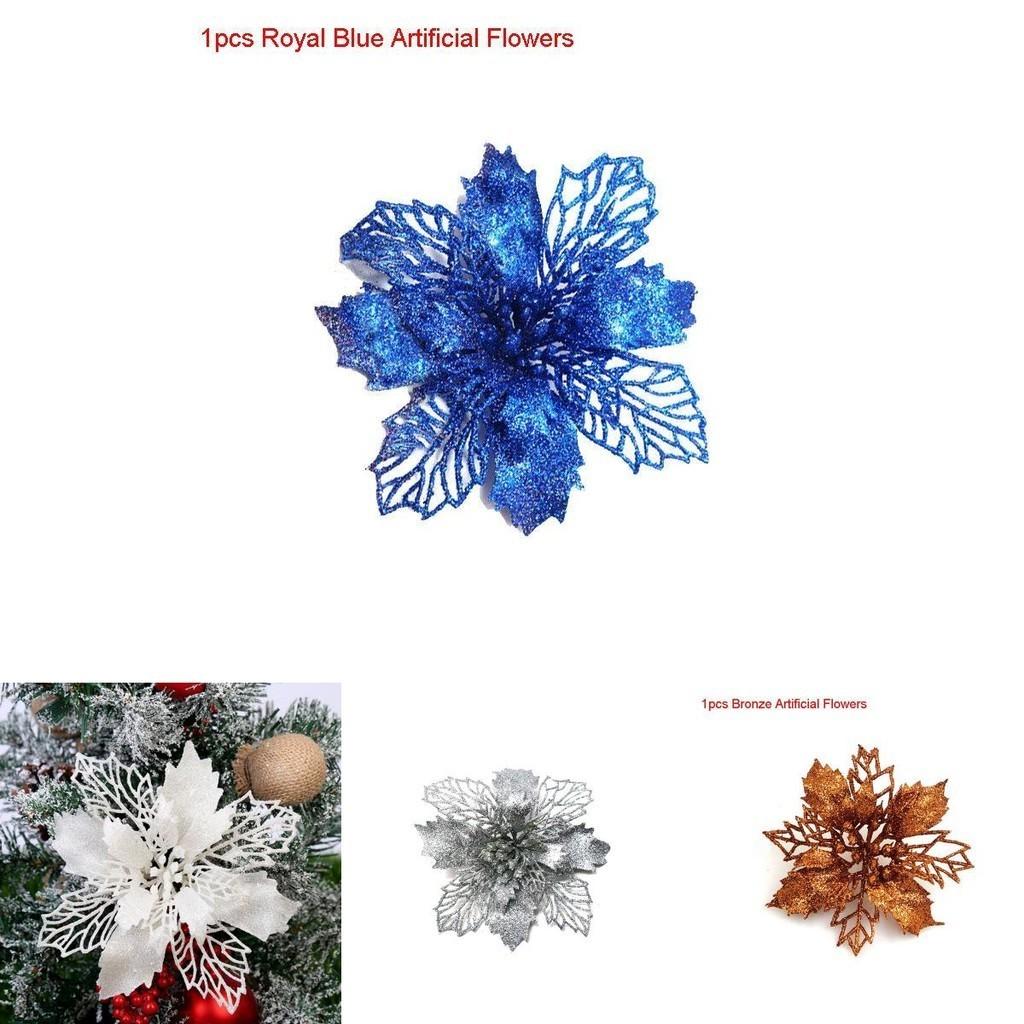 Luxurious Glitter Artificial Flowers Perfect For Christmas And New Year Parties