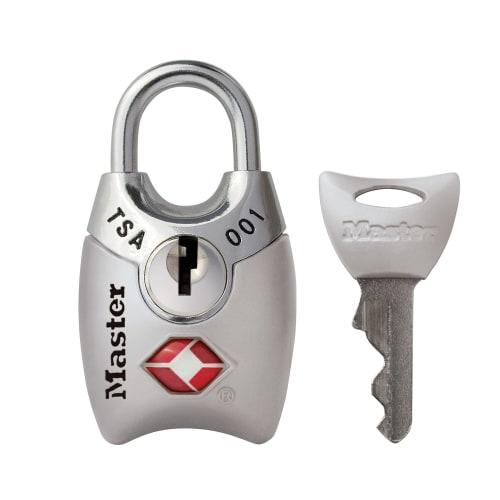 Master Lock TSA Lock, Keyed, Compact, Lightweight, 25mm Wide, 14mm Inner Diameter, Suitable for Suitcases, Travel Bags, and International Travel, Secu