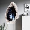 3d Realistic Horrifying Halloween Wall Breakthrough Ghost Girl Wall Sticker Removable Pvc Decor For Living Room And Hallway