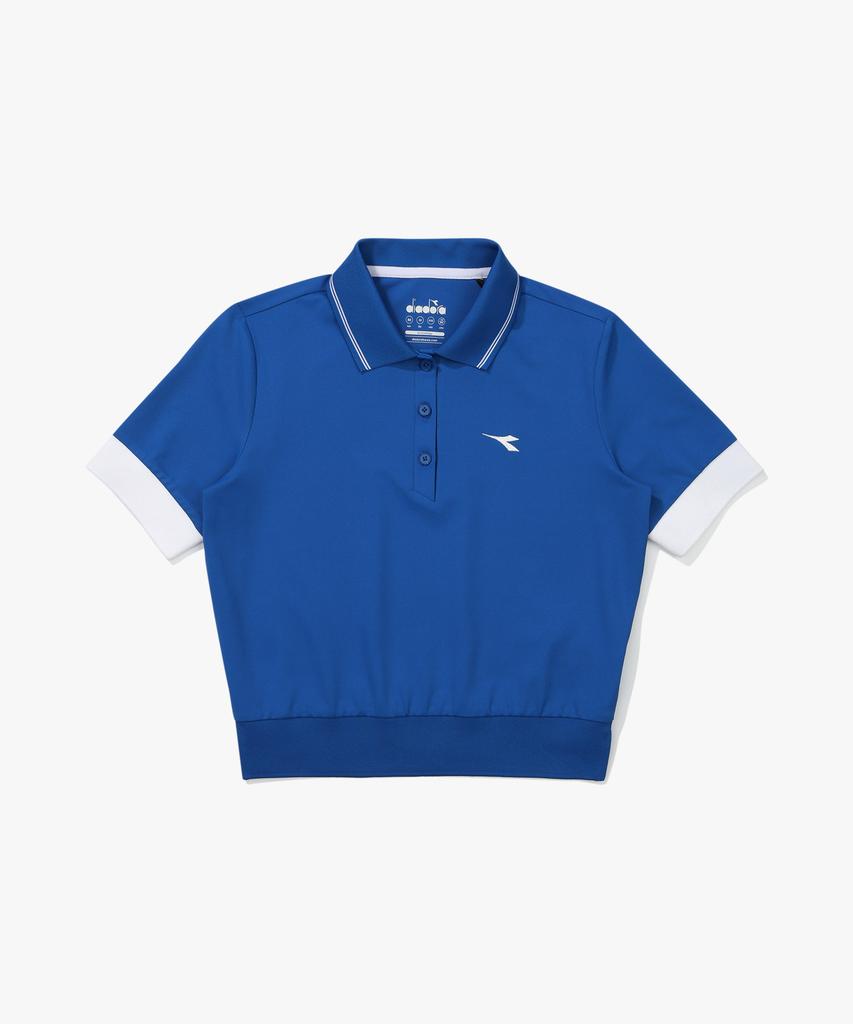 Diadora Tennis Collar Short Sleeve T-Shirt Women'S Blue