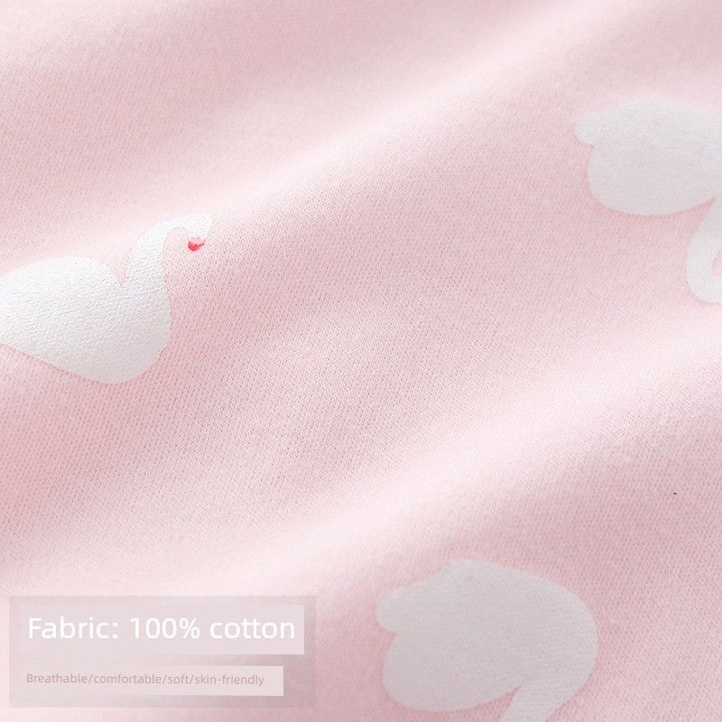 Baby Jumpsuit Spring and Autumn Pure Cotton Long-Sleeved Newborn Baby Jumpsuit with Foot Cover Children's Pajamas Romper with Foot Cover
