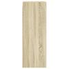 Wall Cabinet with Glass Doors Sonoma Oak Finish 35 X 37 X 100 Cm