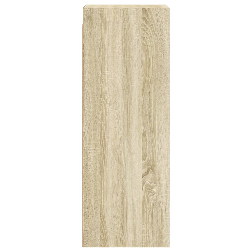 Wall Cabinet with Glass Doors Sonoma Oak Finish 35 X 37 X 100 Cm