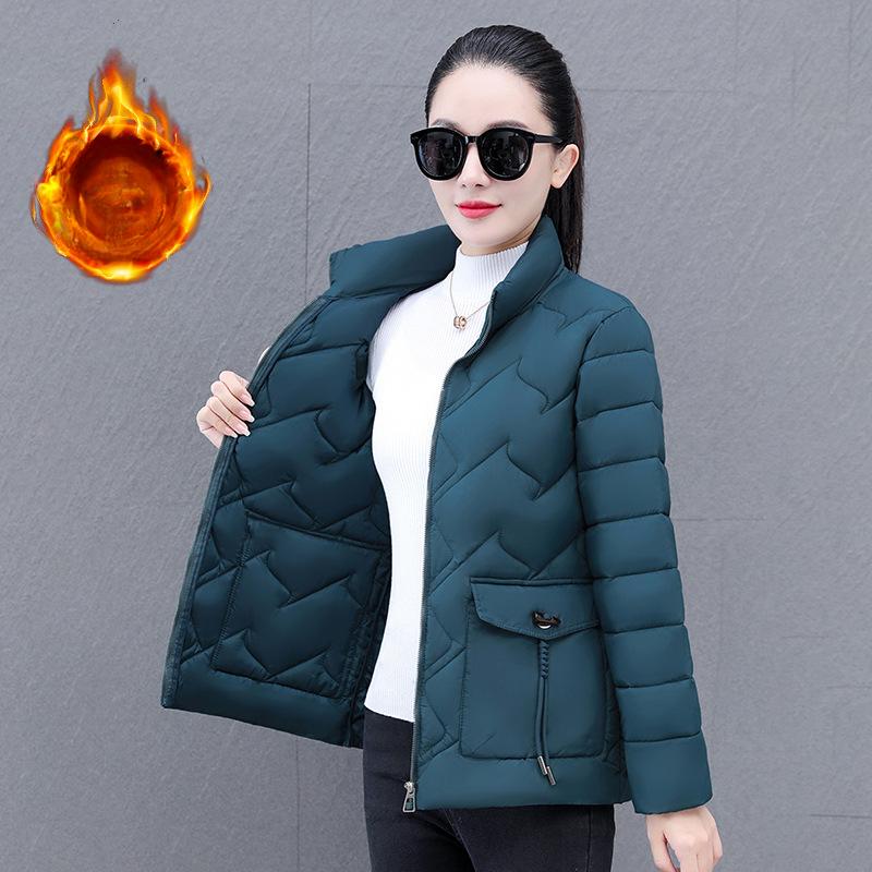 Women's Autumn and Winter Parkas – Short Coats, Zippered Stand-Collar Jackets, Full-Sleeve Thick Warm Outerwe