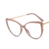 Cat Eye Glasses Metal Frame Blue Light Blocking TR90 Brand Designer Eyewear New Trend Gradient Color Frame Reading Eyegalsses