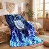 Preston North End Football Print Flannel Blanket Soft Warm Sofa Bed Throw Blanket For Home Office Bedroom