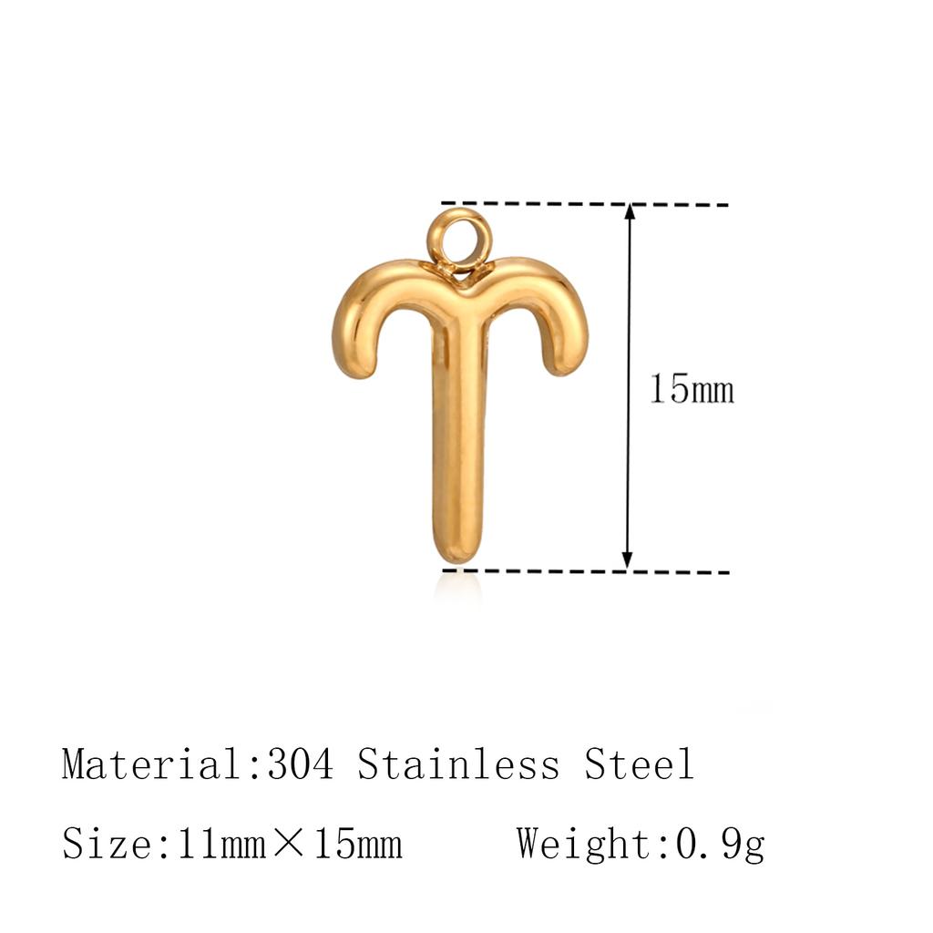 3Pcs Zodiac Charms 18K Gold-Plated Stainless Steel Twelve Constellation Pendants DIY Jewelry Making