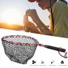 Foldable Lightweight Fly Fishing Landing Net Aluminum Alloy Frame EVA Handle Fishing NetRed