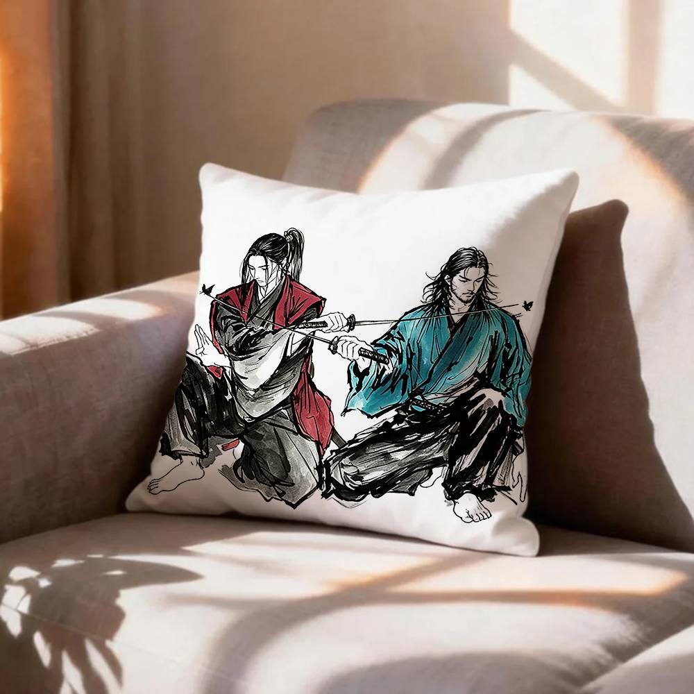 COOL Vagabond SSamurai Pillow Case Pattern Printed Pillowcase For Living Room Sofa Cushion Cover