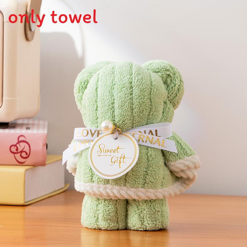 Baby Bear Hand Towel With Soft Coral Fleece For Wedding Favor And Party Decor