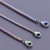 2/2.5/3/4mm Stainless Steel Square Rolo Chain Necklaces For Women Men Accessories 40-90cm Long Chains Round Box Jewelry Bulk Set