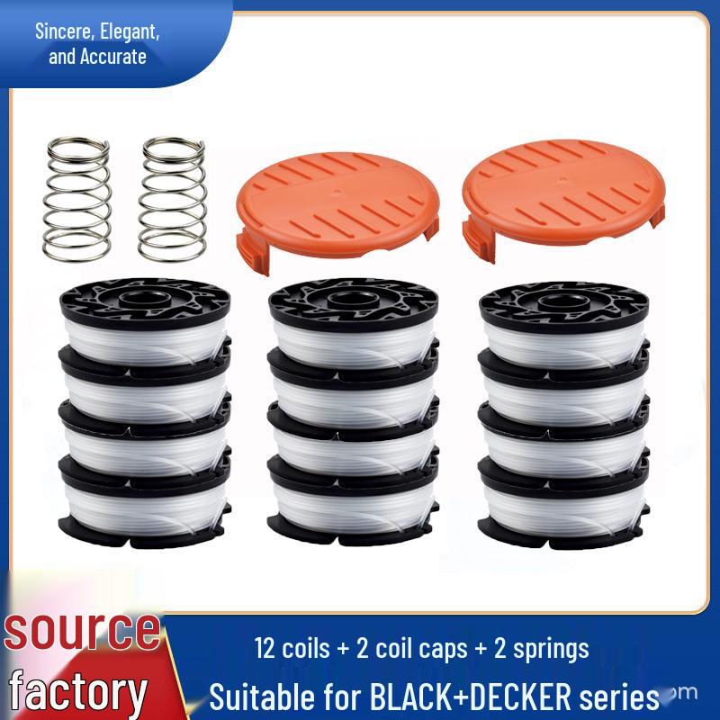 BLACK+DECKER AF-100-3ZP Trimmer Line & Head Set, 12+2+2 Pieces