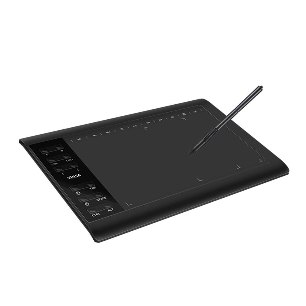 Tableta digital pintada a mano Wencai 1060PLUS con lápiz pasivo para dibujar en dispositivos móviles y computadoras