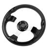 Steering Wheel Universal 13in Racing Style PU Aluminum Comfortable Grip 6 Hole Car Steering Wheel with Horn Button