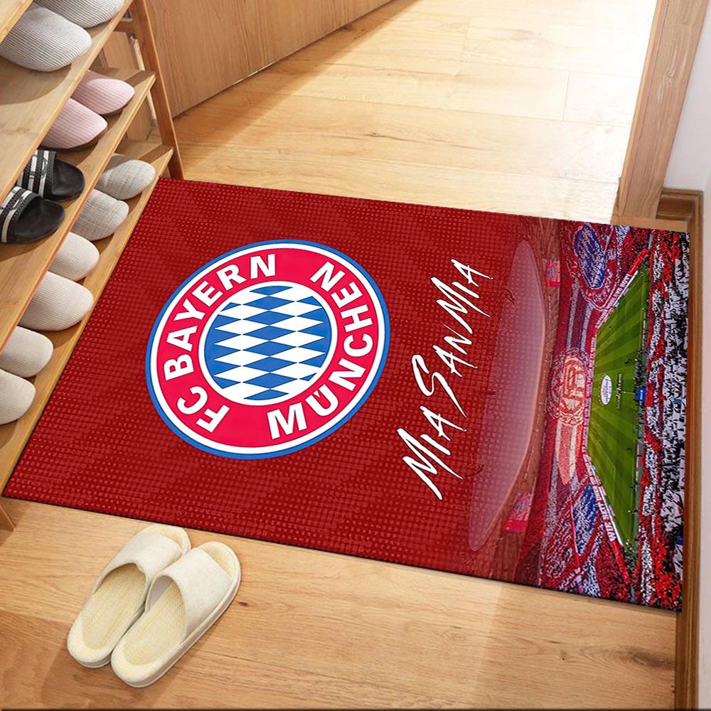 Quadratische Teppiche mit dem Wappen des FC Bayern München sind eine großartige Wahl für Wohnzimmer, Schlafzimmer, Heimdekoration und als Geschenke. 40cmx60cm