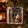 Unique Stocking Stuffer for Christmas Cash Gift Ornament, Clear Acrylic Money Holder, Holiday Xmas Creative Holder Holidays Tree Hanging Decoration,
