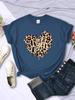 Fashion Leopard Wild At Heart Women'S Tshirt Cotton Breathable Short Sleeve Casual Comfortable Clothing Cotton Oversized T Shirt