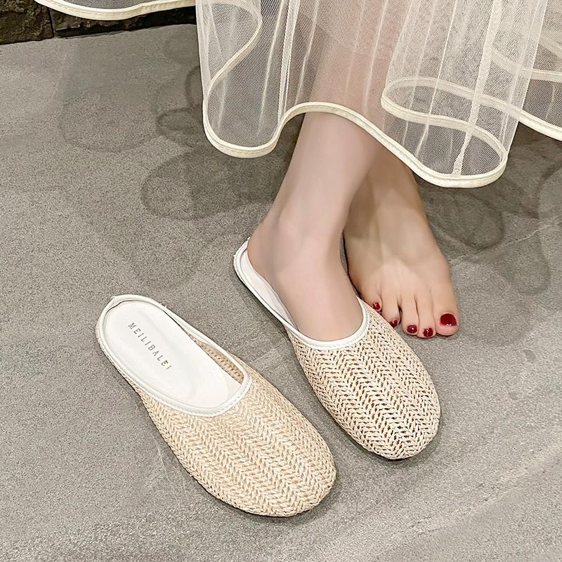 Fashion 2025 Hot Sale Ladies Shoes Closed Toe Women's Slippers Fashion Outdoor Daily Summer New Light Comfortable Concise Flat Slippers