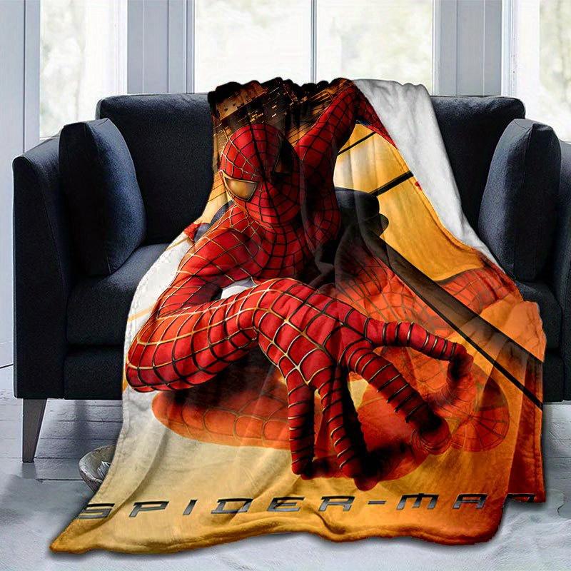 Spider-man Cute Printed Blanket Rectangular Soft Comfortable Modern Style Polyester