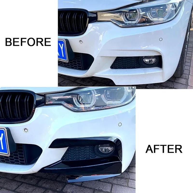 2 pezzi Splitter Paraurti Anteriore Auto per BMW Serie 3 F30 F31 Pacchetto M 2013-2019