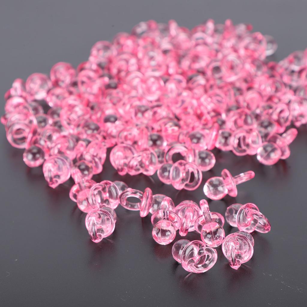 200Pcs Acrylic Pacifier Baby Nipples Baptism Birthday Gift   Decoration Accessories
