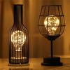 LED Lantern LED Table Lamp Black Night Light Retro Bedroom Bedside Lamp  Desk Lighting