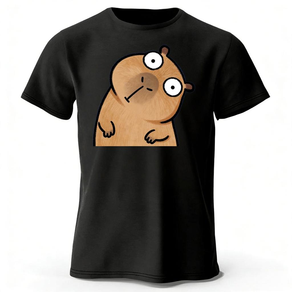 Silly Guinea Pig Menwomens Fashionable New Cotton Short Sleeved Healing Animal Print Plus Size Comfortable Casual Tshirt