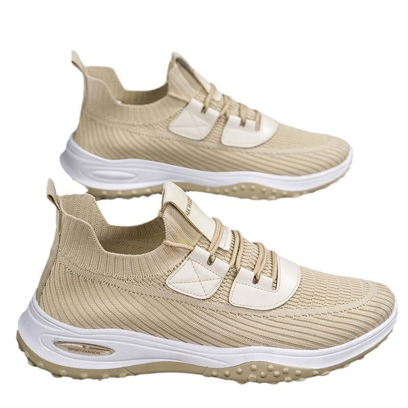 Fliegende gewebte Mesh atmungsaktive Sneaker neue Herren leichte weichsohlige Freizeitschuhe Dad-Schuhe Outdoor Laufschuhe