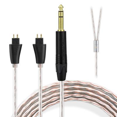 Okcsc JBX Kabel słuchawkowy do słuchawek FOSTEX do słuchawek dousznych i nausznych Kompatybilny z TH909 OFC Długość Re-Cable TH900mk2, TH600, TH610, 4-żyłowy 1,5 m 6,35 mm