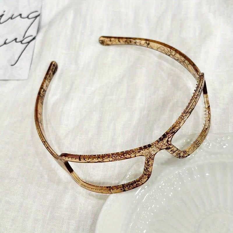 Chic Bow-Knot Glasses Headband for Women - Non-Slip, Fashionable Hair Accessory with Teeth for Secure Grip
