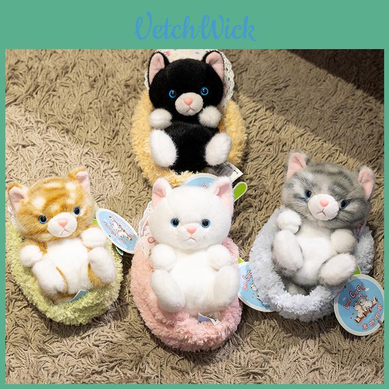 Cat Plush Toy Bed With Soft Pp Cotton Fill For Kids And Teens
