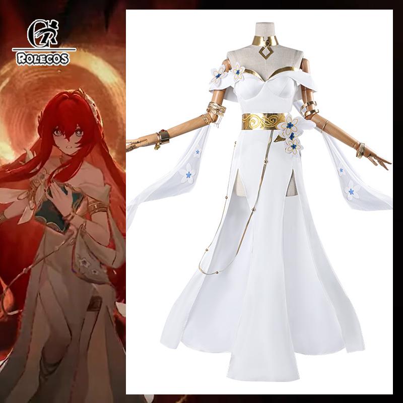 Hra Honkai Star Rail Tribios Tribbie Cosplay Kostým Dospělý Tribbie Bílé Dámské Šaty Halloween Karnevalová Párty Oblek
