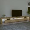 Vidaxl Szafka Pod Tv Z Oświetleniem Led, Dąb Sonoma, 290X36,5X40 Cm
