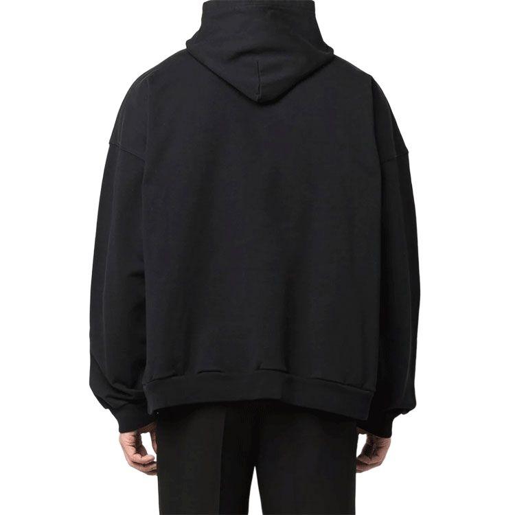 Balenciaga Cities Paris Hoodie Wide Fit 'Black White' Unisex 674986TLVL81070