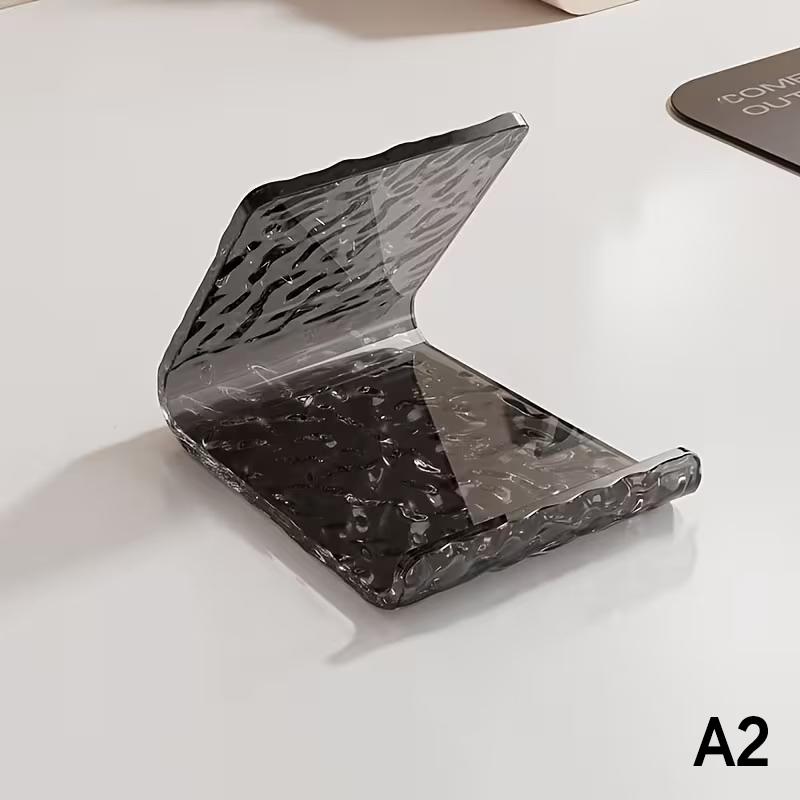 Adjustable Acrylic Phone Holder Glacial Pattern Tablet Stand Minimalist Desk Lazy Bracket for Kitchen Office Bed