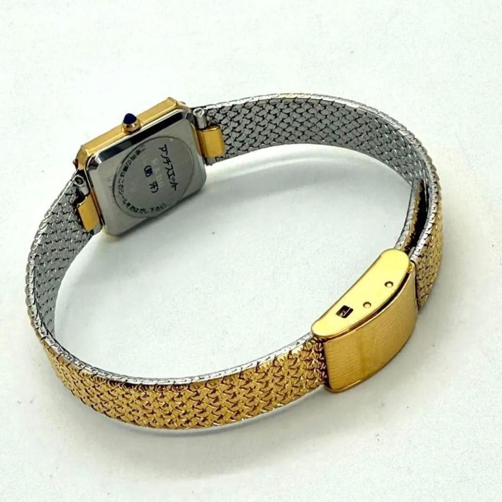 Used A014 RADO Antique Ladies Watch Elegance Gold Color Mesh Bracelet