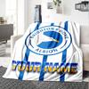 1pc Brighton & Hove Albion F.C. Blanket with Custom Name, Gift, for Men and Women, Soft Blanket, Good for Sofa Bed Couch Travel, Lightweight Flannel B