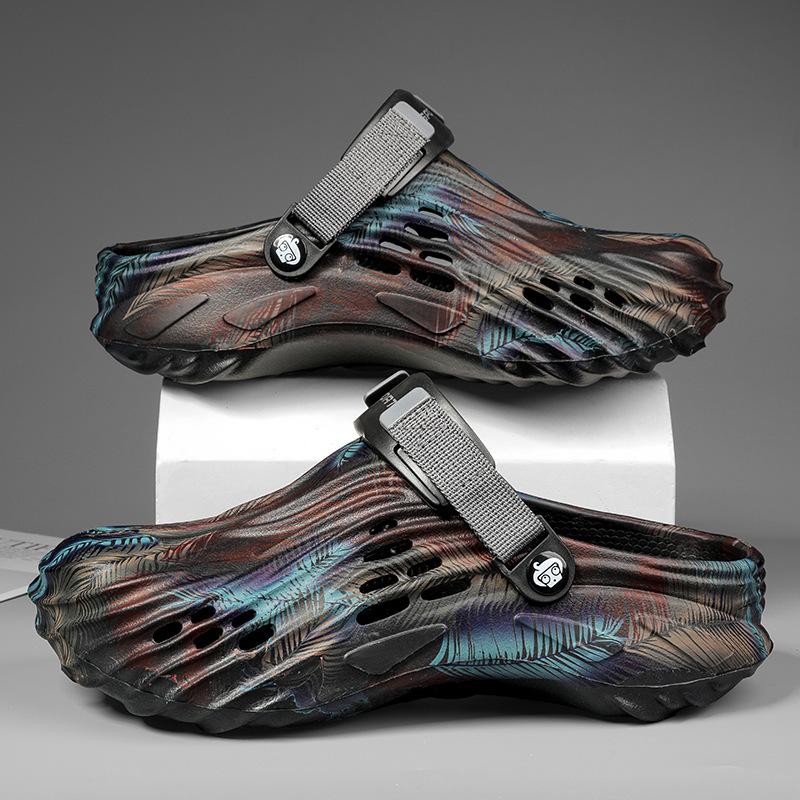 

hole shoes men s EVA soft sole 2025 new foreign trade large size 47 hole shoes camouflage printing beach shoes 40