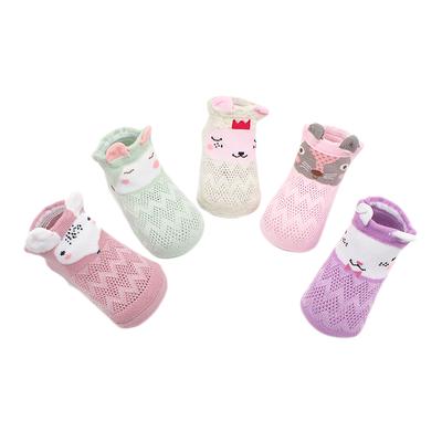 FEITONG Newborn Baby Boys Girls Cartoon Ears Floor Socks Anti-Slip Baby Step Socks