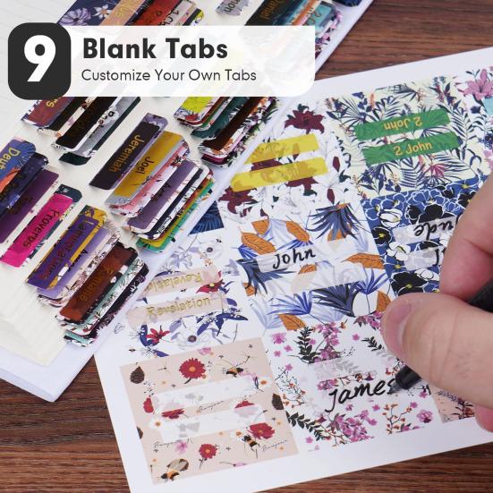 5/6Pcs Personalized Bible Index Tags Set Clear Print Tear-resistant Waterproof Bible Book Tabs Labels Stickers