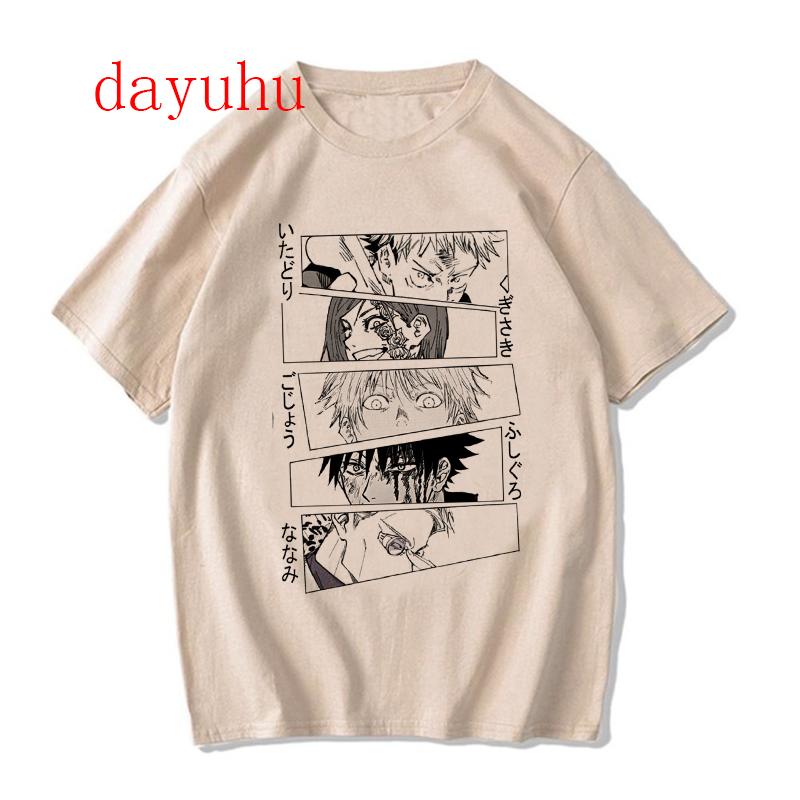 Harajuku Tshirt Unisexga Japanese Anime Jujutsu Kaisen T Shirt Gojo Satoru Tops Yuji Itadori Graphic Tees Cool Unisex Tshirt