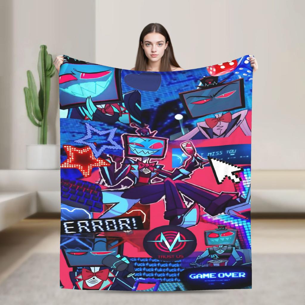 Vox Hazbined Plush Blankets  Creative Throw Blankets for  Sofa Bedding Lounge 150*125cm Bedspread